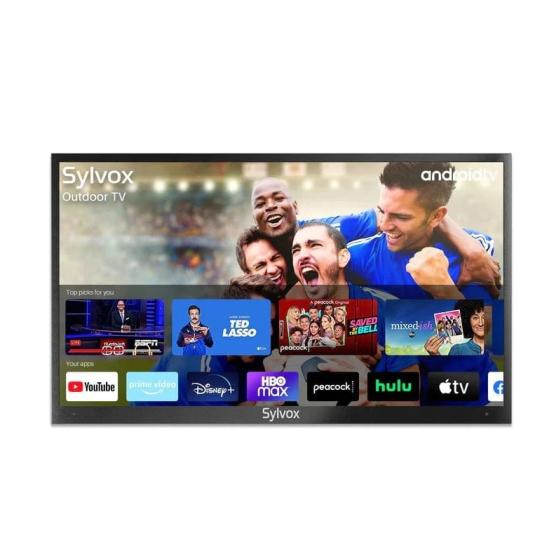 Водоустойчив телевизор, за външен монтаж, частично слънце - Sylvox 65 инча Smart TV Deck Pro Series