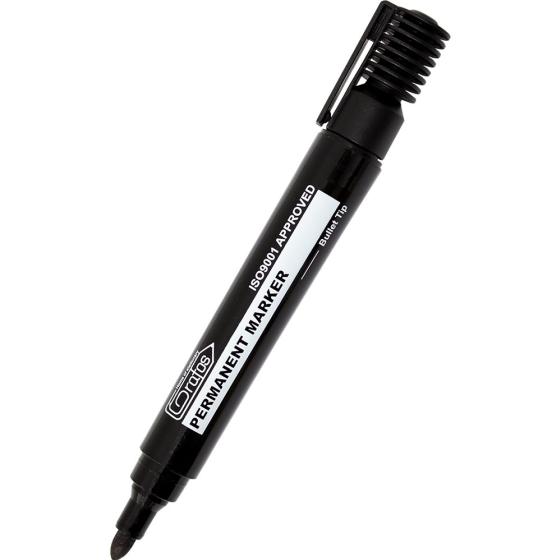 Перманентен маркер Grafos Basic объл черен х 12 бр