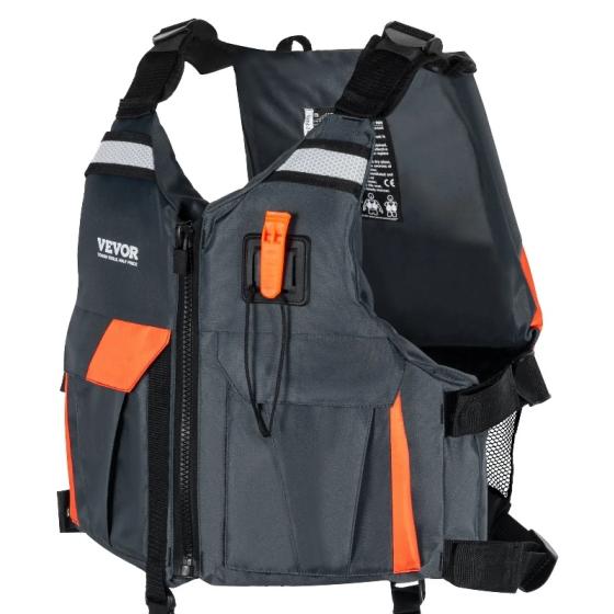 Спасителна жилетка Vevor, плаваемост 96N, за всякакви водни дейности, размер L