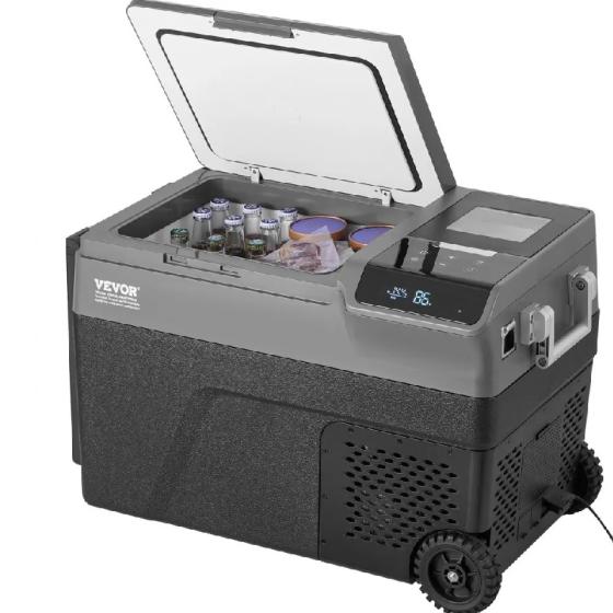 Преносим автомобилен хладилник, с функция за лед Vevor, 12 V-24 V-DC - 240V-AC, 35 л