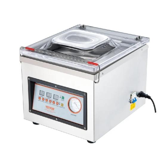 Камерна вакуумна опаковъчна машина Vevor, мощност на запечатване 320 W, за мокри храни