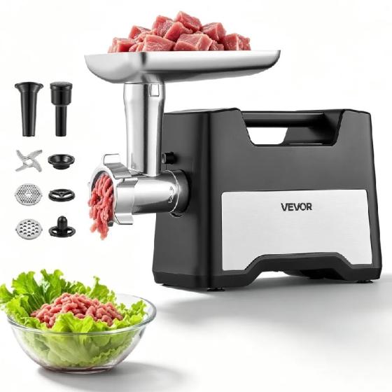 Електрическа месомелачка Vevor, 1.5-2 кг на мин, 1200 W Max
